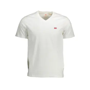 LEVIS V NECK T SHIRT MEN WHITE