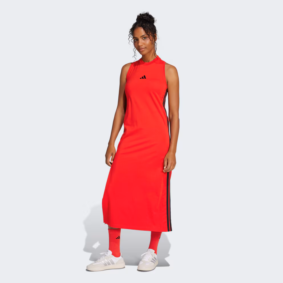 ADIDAS T-SHIRT DRESS RED