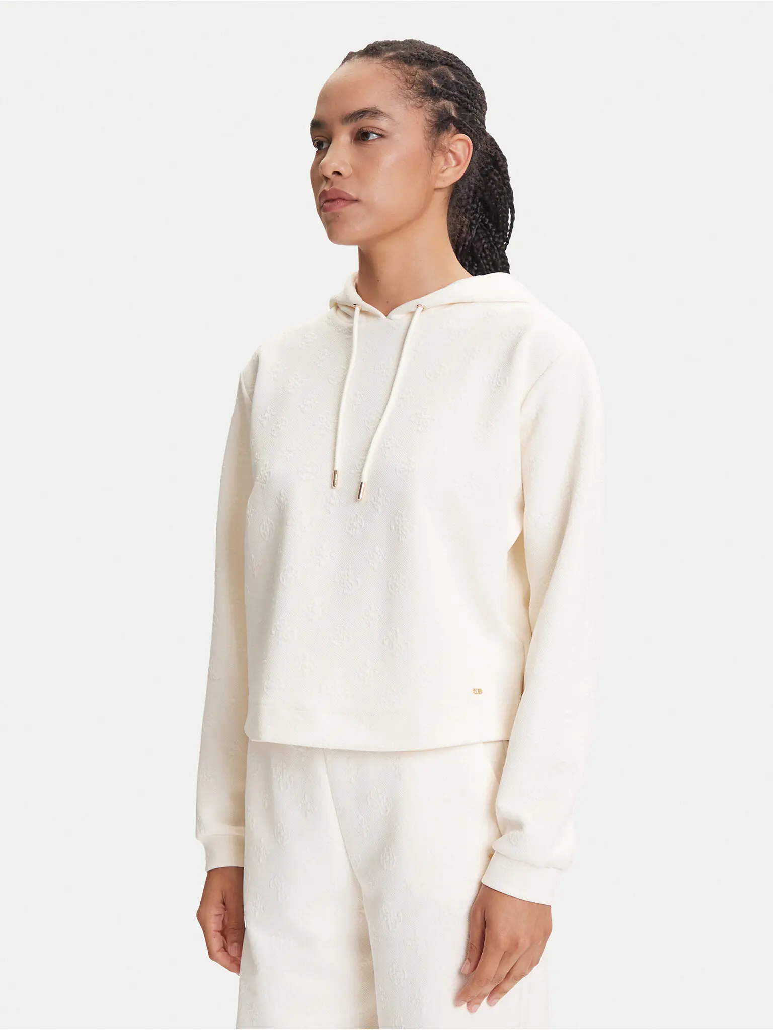 GUESS HOODIE IVORY
