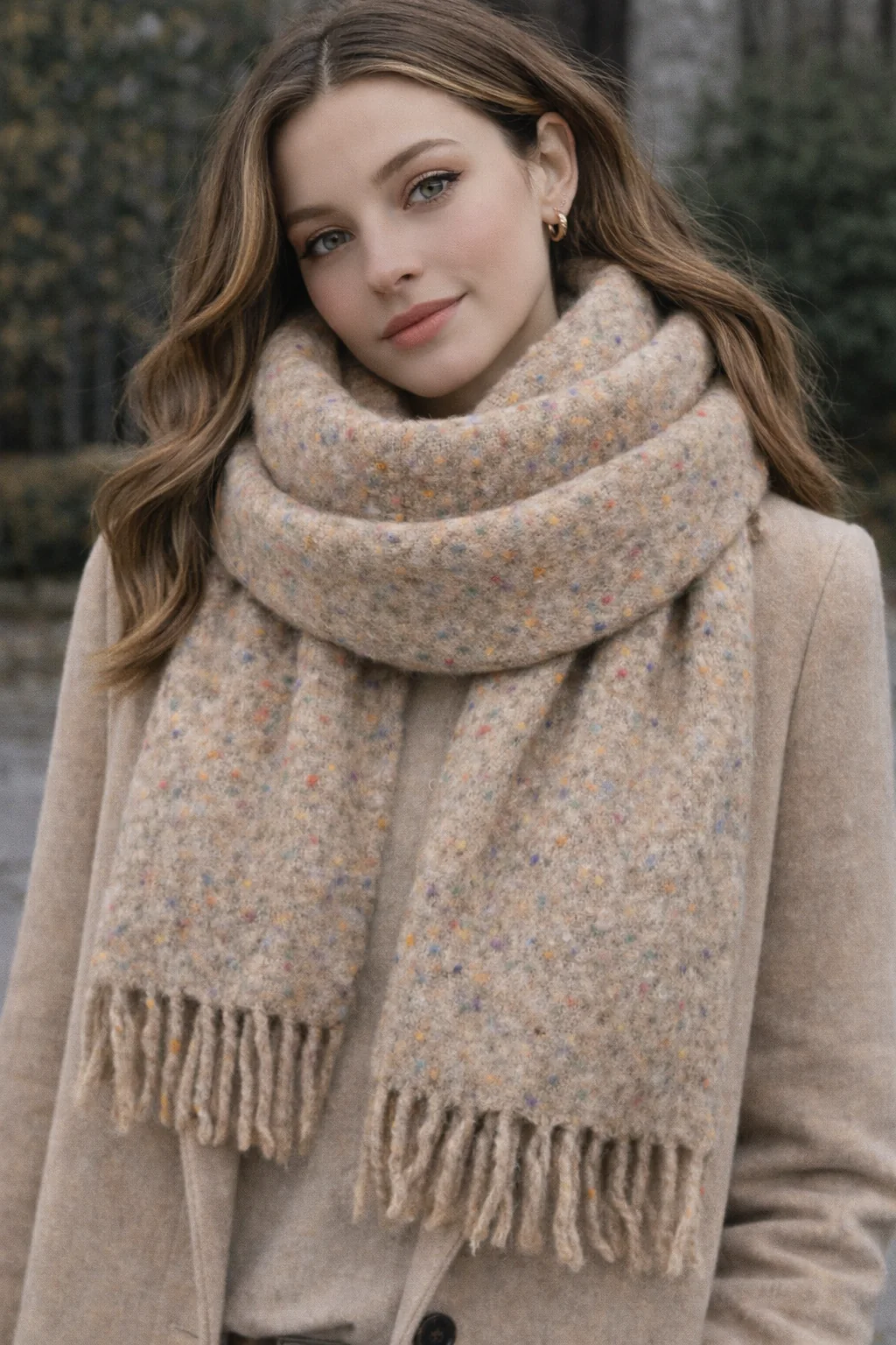 SCARF FESTIVE DAY CAMEL