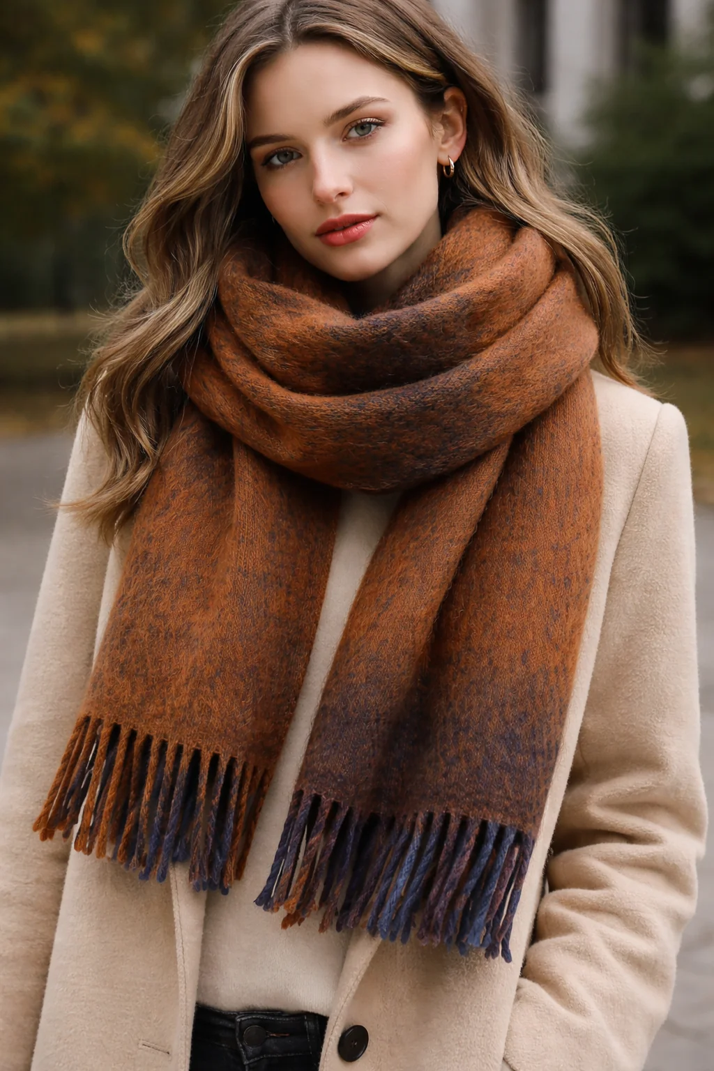 SCARF COMFORT BROWN