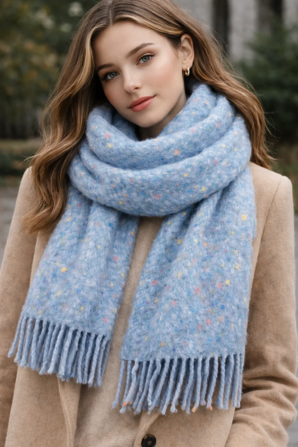 SCARF FESTIVE DAY BLUE