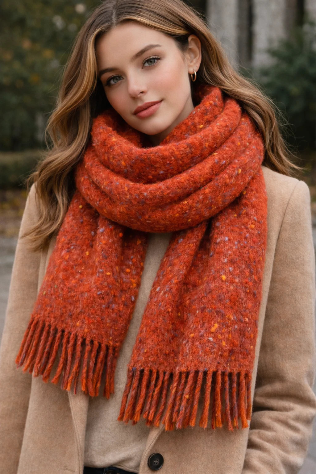 SCARF FESTIVE DAY  RED